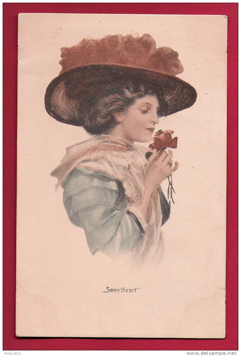 Elégante Femme à Chapeau. " Sweetheart " R 195. - 1900-1949