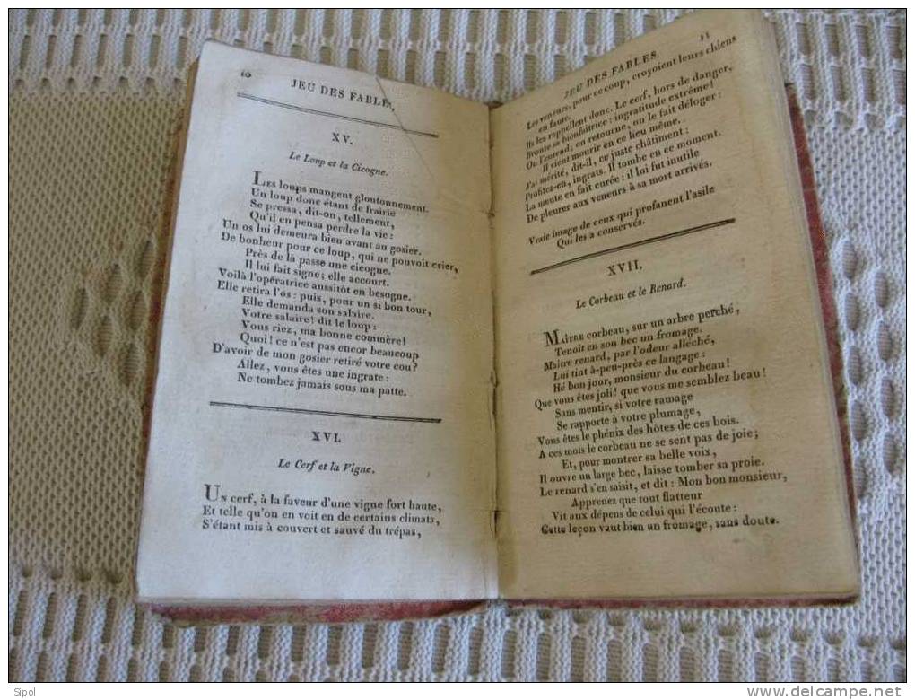 Jeu Des Fables De La Fontaine - Faisant Partie Du Cours Complet D Etudes Elémentaires Par L Abbé Gaultier 1816 - 70 Gr - 6-12 Years Old