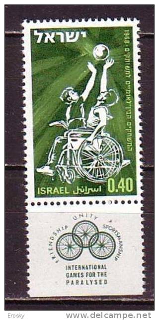 J5017 - ISRAEL Yv N°370 ** AVEC TAB PARALYMPIADES - Nuovi (con Tab)