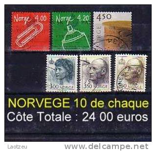 Norvège.. 1262 L60 - Lot De 60 Valeurs - Vignette [ATM]