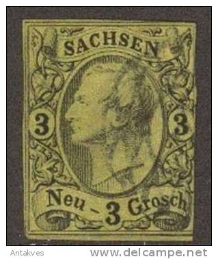 Saxony/ Sachsen 1855/56 3 NGr. Obliterie/ Used See Scan ! - Saxe