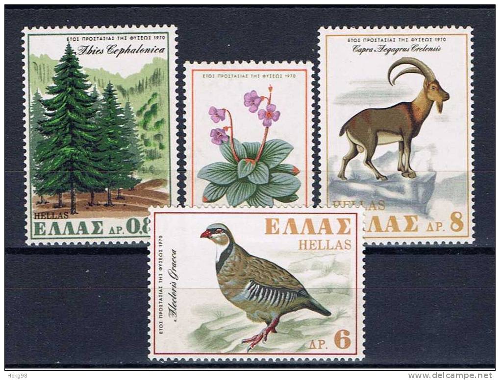 GR Griechenland 1970 Mi 1049-52 Mnh Naturschutzjahr - Unused Stamps