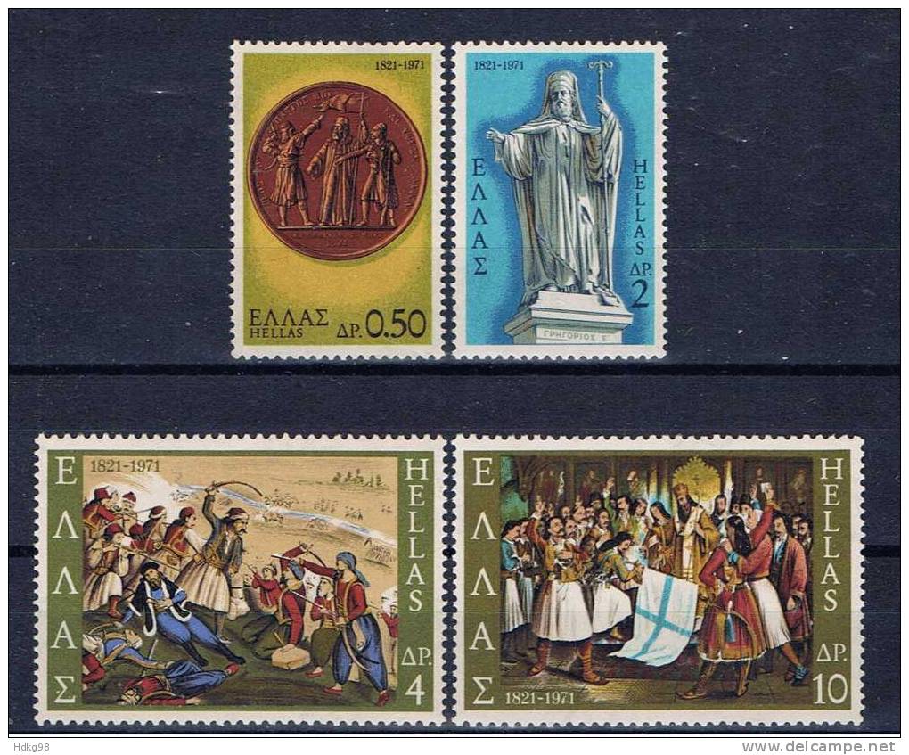 GR Griechenland 1971 Mi 1062-65 Mnh Aufstand 1821 - Unused Stamps