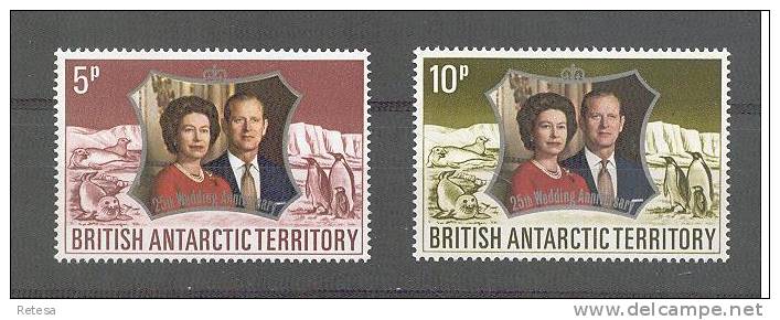 ANTARCTIC TERRITORY  SILVER WEDDING ANNIVERSARY QUEEN ELISABETH 1972 ** - Nuevos