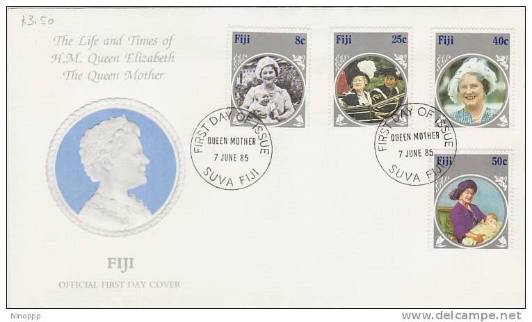 Fiji-1985 The Queen Mother  FDC - Fidji (1970-...)