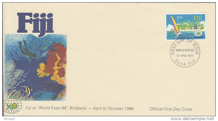 Fiji-1988 World Expo 88  FDC - Fiji (1970-...)