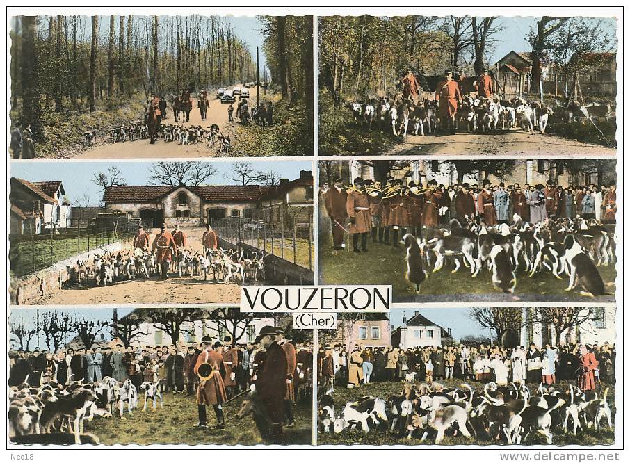 Vouzeron CV Chasse A Courre  Voyagé 1968  Pli Coin Sup. Droit - Vouzeron