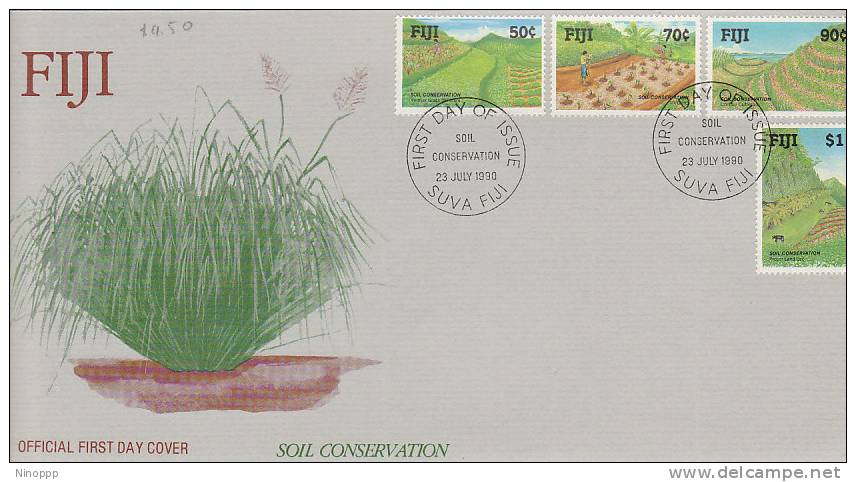 Fiji-1990 Soil Conservation FDC - Fidji (1970-...)