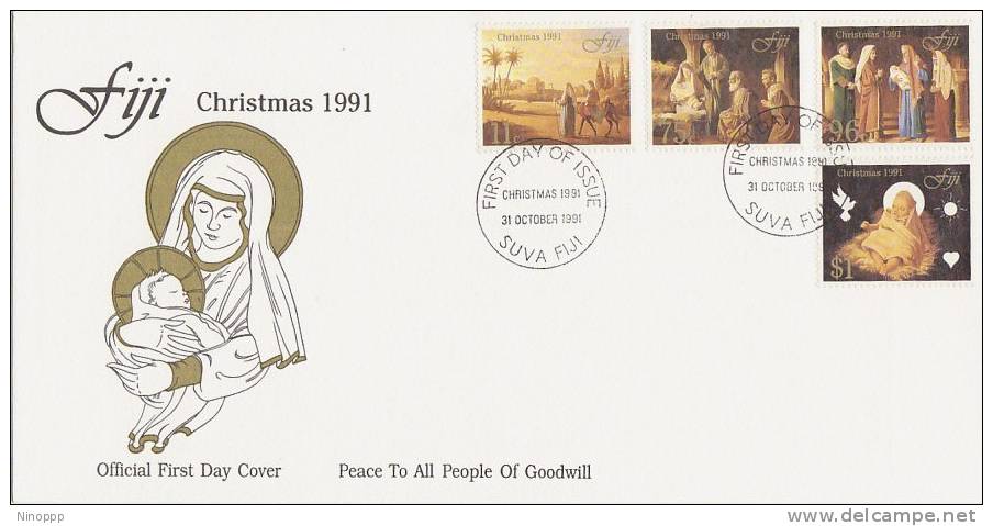 Fiji-1991 Christmas FDC - Fiji (1970-...)