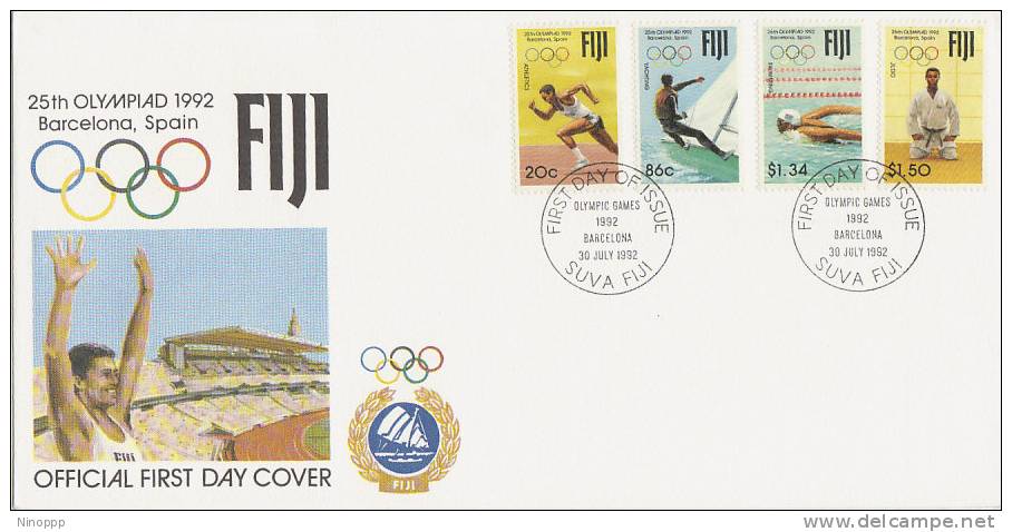 Fiji-1992 Barcelona Olympic Games FDC - Summer 1992: Barcelona