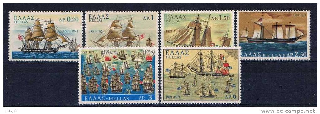 GR Griechenland 1971 Mi 1066-71 Mnh Aufstand 1821 - Unused Stamps
