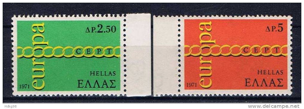 GR Griechenland 1971 Mi 1074-75 Mnh EUROPA - Ungebraucht