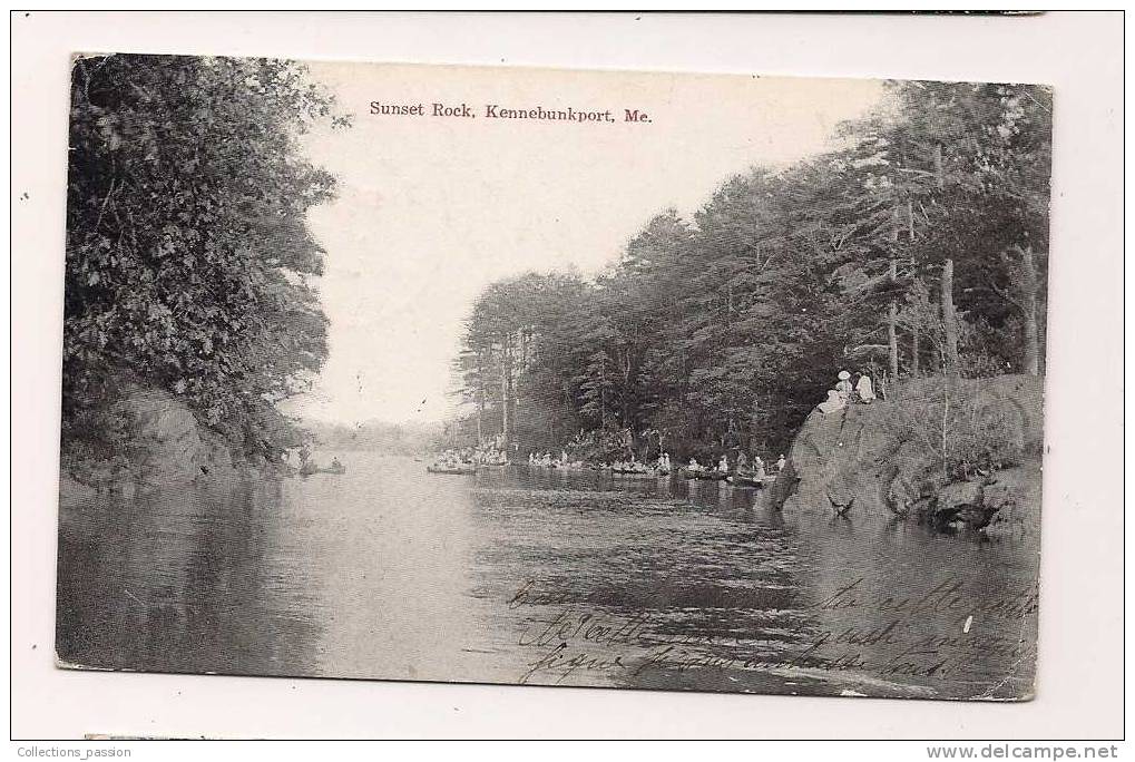 Cp , ETATS UNIS , MAINE , Sunset Rock , Kennebunkport , Voyagée 1912 - Kennebunkport