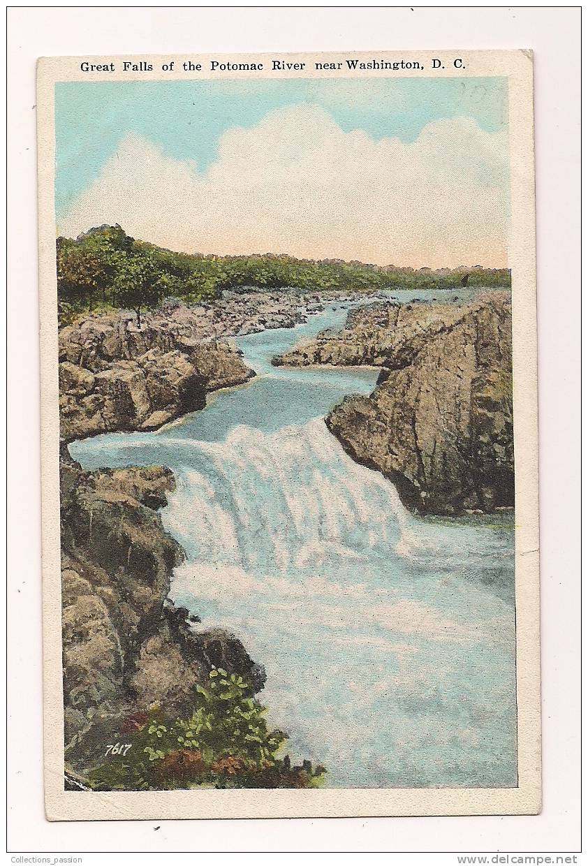Cp , ETATS UNIS , Washington ,  Great Falls Of The Potomac River , écrite - Other & Unclassified