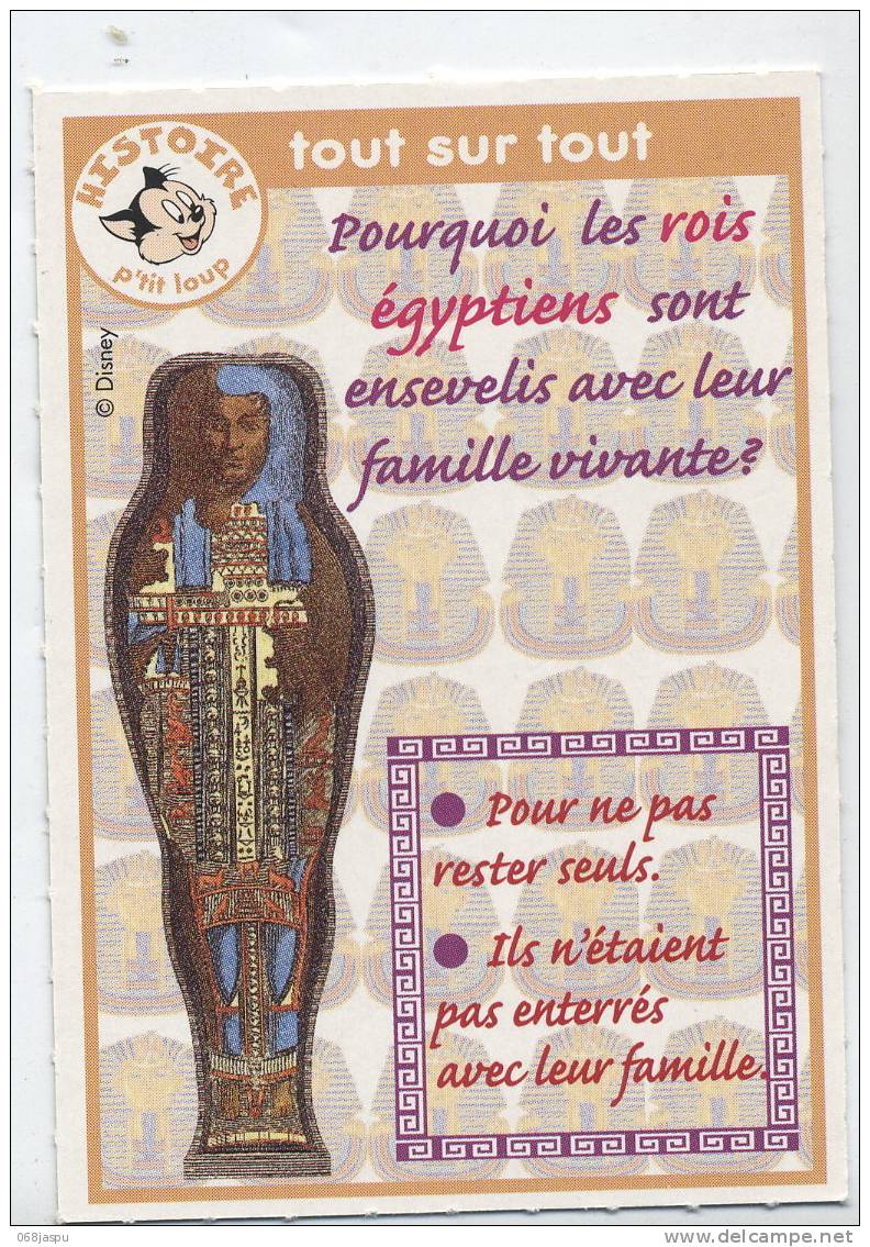 Fiche P'tit Loup Histoire Momie Egypte - Geschichte