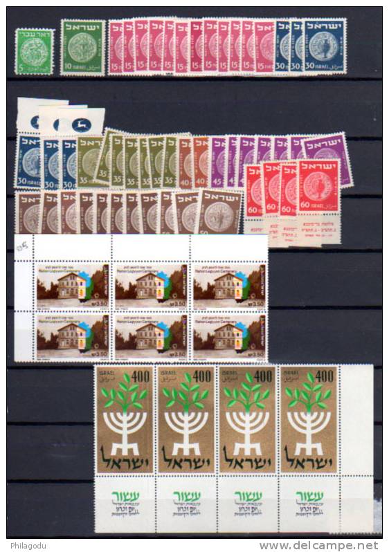 Israel 1948-1982, Divers Neufs Et Oblitérés, Cote 119 € - Collections, Lots & Séries