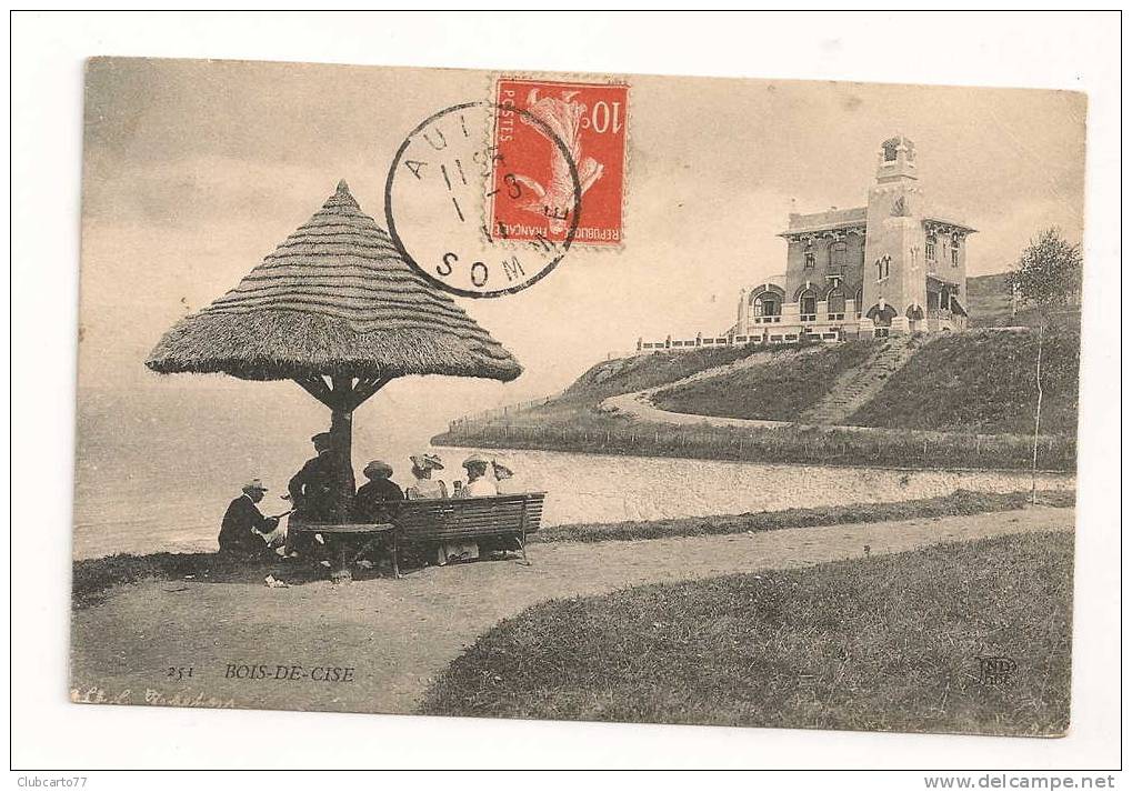 Bois-de-cise (80) : Villa En Bord De Met Et Parasol En Chaume En 1911 (animée); - Bois-de-Cise