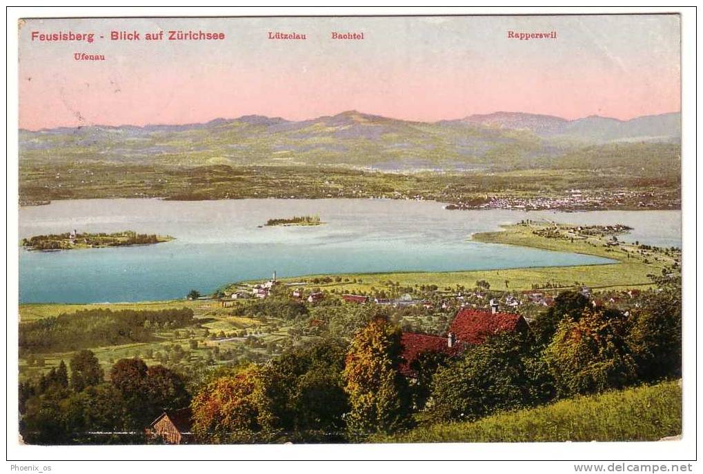 EUROPE - SWITZERLAND, Feusisberg, Sight On Zurich Lake, Year 1919 - Feusisberg