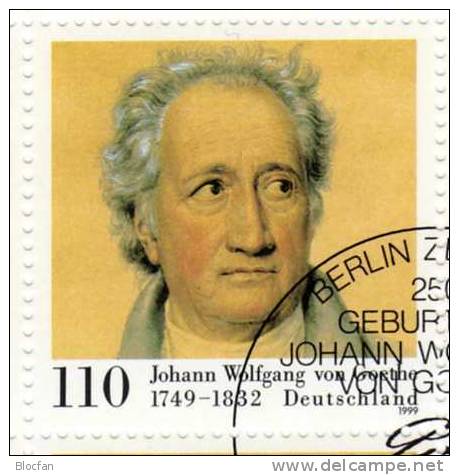 Dichterfürst Wolfgang Von Goethe BRD 2073 Im 10 - Kleinbogen SST 13€ Porträt Des Dichters - Sonstige & Ohne Zuordnung