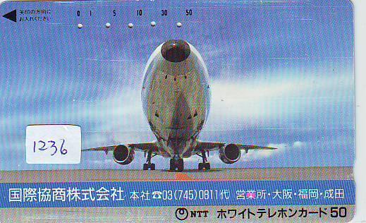 TELECARTE JAPON AVION (1236) *  AIRPLANE * PHONECARD * VLIEGTUIG * TELEFONKARTE JAPAN FLUGZEUG * - Airplanes