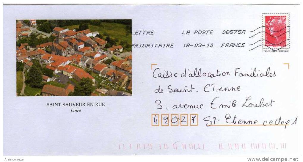 Entier Postal PAP Local Personnalisé Loire Saint Sauveur En Rue - Prêts-à-poster:Overprinting/Beaujard