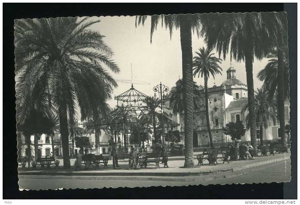 REAL PHOTO POSTCARD HUELVA  PLAZA ESPAÑA SPAIN CARTE POSTALE - Huelva