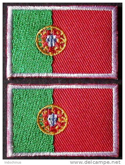 Patchs / Ecussons  2 Drapeaux  3 X 4,5   PORTUGAL   PORTOGALLO   PORT  OFFERT - Flags