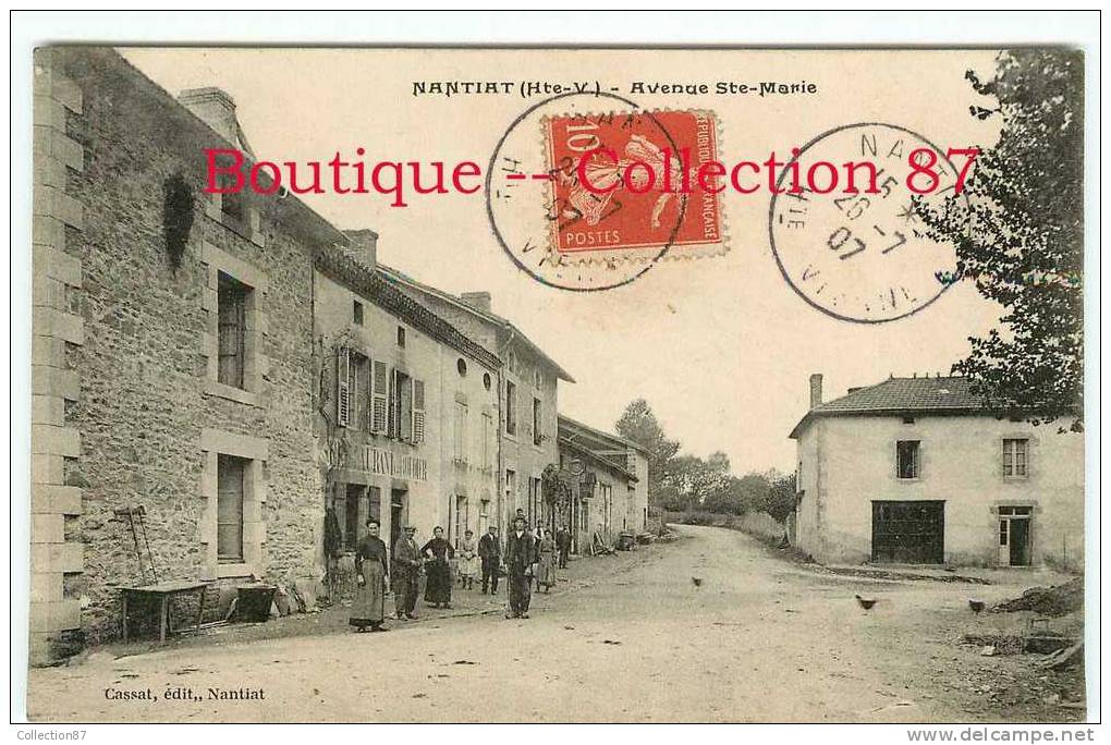 87 - NANTIAT - AVENUE SAINTE MARIE - RESTAURANT ROUDIER - DOS VISIBLE - Nantiat