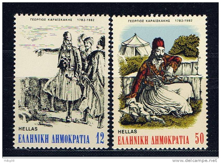 GR Griechenland 1982 Mi 1491-92 Mnh Georgis Karaikakis - Neufs