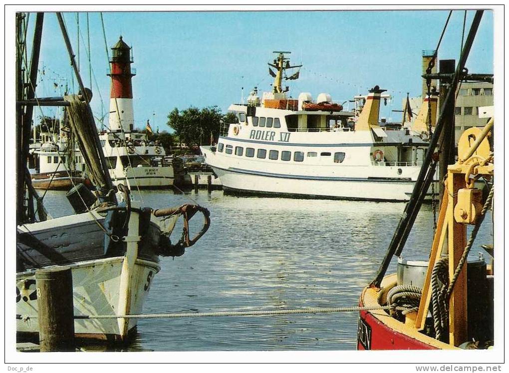 Deutschland - Büsum - Hafen - Schiff  " Adler VII " - Ship  - Leuchtturm - Lighthouse - Buesum