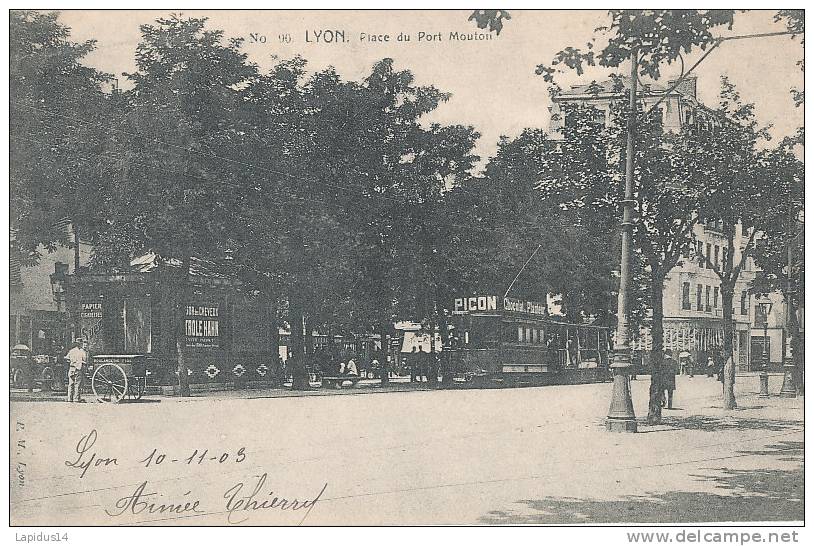 U 332 / CPA LYON  (69)  PLACE DU PORT MOUTON  (tramway) 9)° - Lyon 9