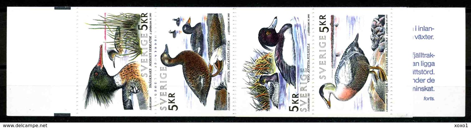 Sweden 1993 MiNr. 1789-1792 MH 185 Sverige  Birds Birds Ducks Geese Waterfowl    4v X 2  MNH**  10,00 € - Anatre