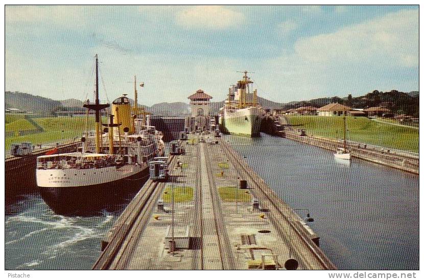 Panama - Écluses Miraflores Esclusas - Écrite Vers 1970 - Bateaux Boats - État : TB - 2 Scans - Panama