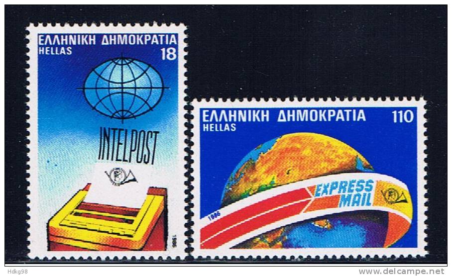 GR Griechenland 1986 Mi 1632-33 Mnh Dienstleistungen Der Post - Neufs