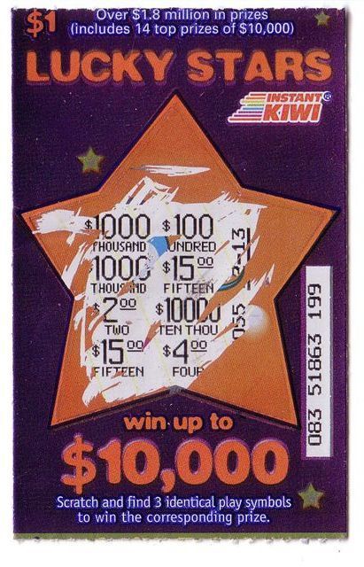 New Zealand Loterie - Kiwi Lottery - Lotterie - Loteria - Lotteria - Lucky Stars NZ - Lottery Tickets