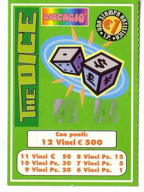 Italia Loterie - Lottery - Lotterie - Loteria - Lotteria - Cubes ( Italy ) - Loterijbiljetten