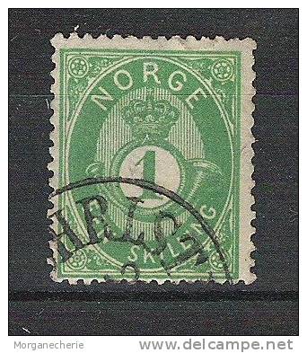 NORGE, 1871 MI 16 B @ DUNKELGRUN VERT FONCE - Used Stamps