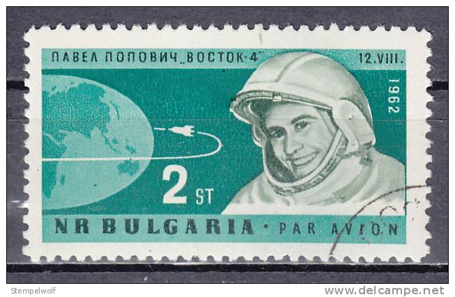 Bulgarien Mi 1356 Kosmonaut Popowitsch Erdhalbkugel Gestempelt (1120) - Gebraucht