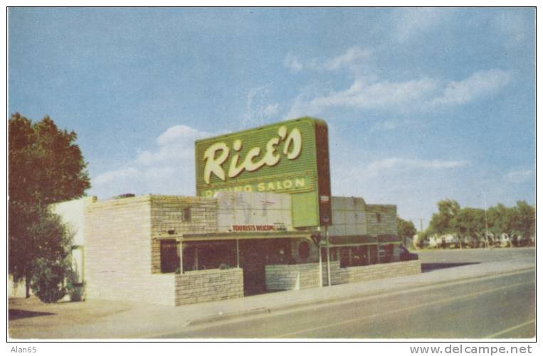 Amarillo Texas, Route 66 Rice's Restaurant Dining Salon, On C1950s Vintage Postcard - Route '66'