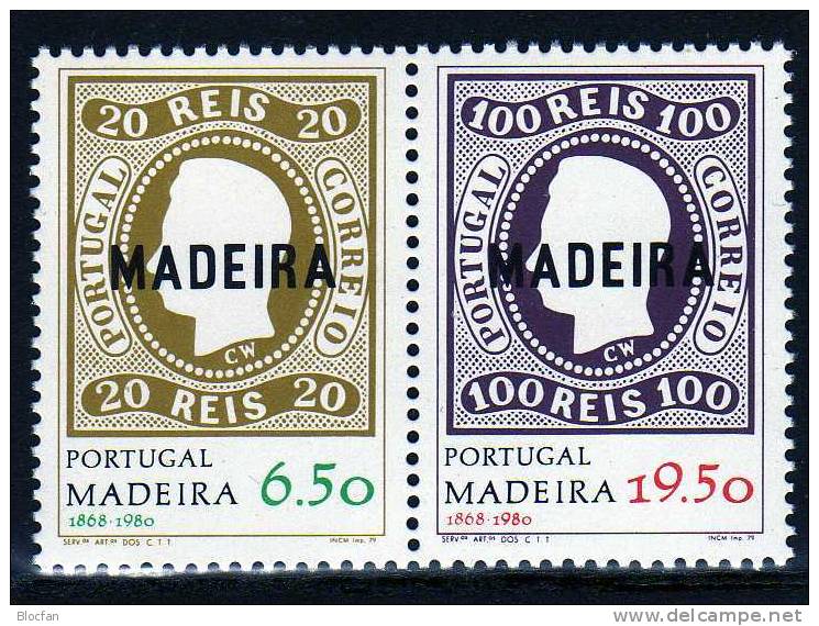 Erste Europäische Marken Der Insel Madeira 62/3+ Block 1 ** 10€ Schiffe Im Hafen Stamp On Stamp - Madeira