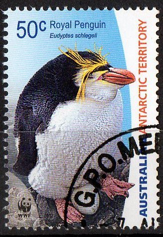 Australian Antarctic 2007 Endangered Species 50c Royal Penguin With Egg CTO - Pinguine