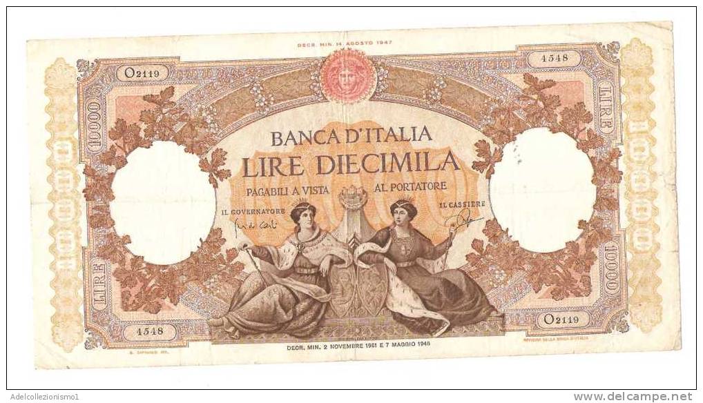 1803 BIS)splendida Banconota Da 10000 Lire REGINE DEL MARE Del 2-11-1961 Vedi Foto - 10000 Liras