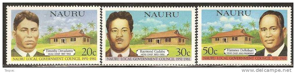 Nauru 1981 Mi# 221-223 ** MNH - Legislative Council, 30th Anniversary - Nauru