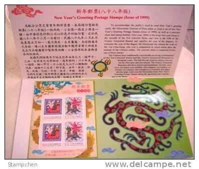 Folder 1999 Chinese New Year Zodiac Stamps S/s - Dragon  2000 - Chines. Neujahr