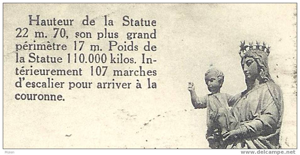 STATUE DE  NOTRE DAME DE FRANCE ET DE MONSEIGNEUR MORLHON : LE PUY EN VELAY Dép 43 HAUTE LOIRE AUVERGNE   J64 - Lieux Saints