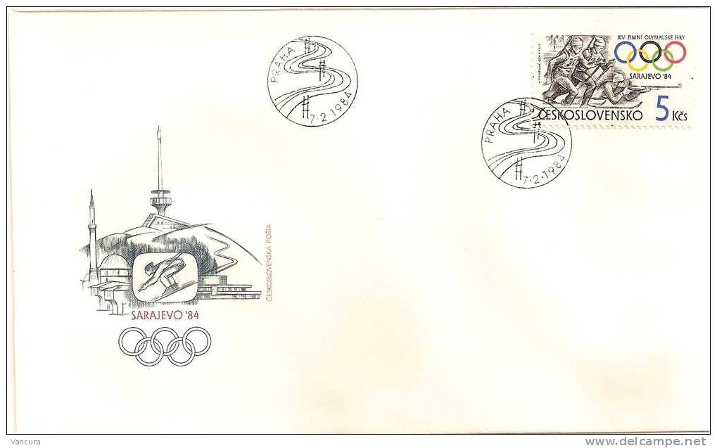 FDC 2629-31 Czechoslovakia Olympic Games Sarajevo 1984 - Hiver 1984: Sarajevo