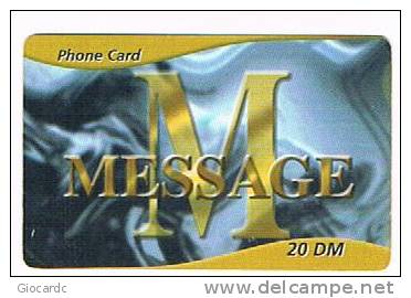 GERMANIA (GERMANY) - MESSAGE    (REMOTE) -  20 DM  -  USED - RIF. 5901 - Cellulari, Carte Prepagate E Ricariche