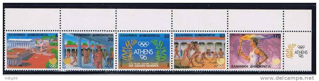 GR Griechenland 1988 Mi 1687-91A Mnh Olympische Sommerspiele - Unused Stamps