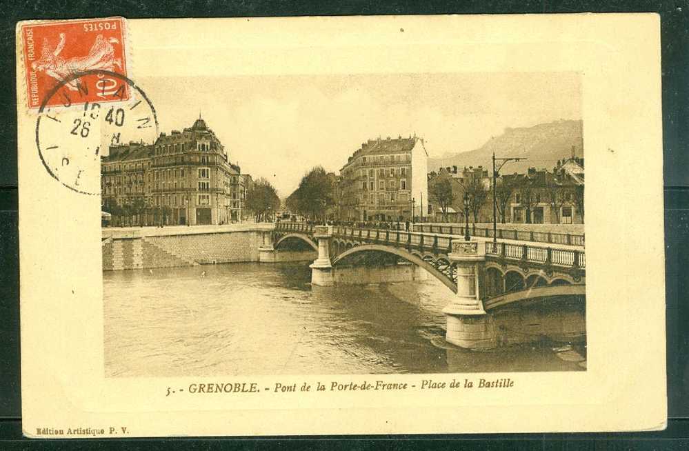 Grenoble  - Pont De  La Porte De France , Place De La Bastille - Qv131 - Grenoble