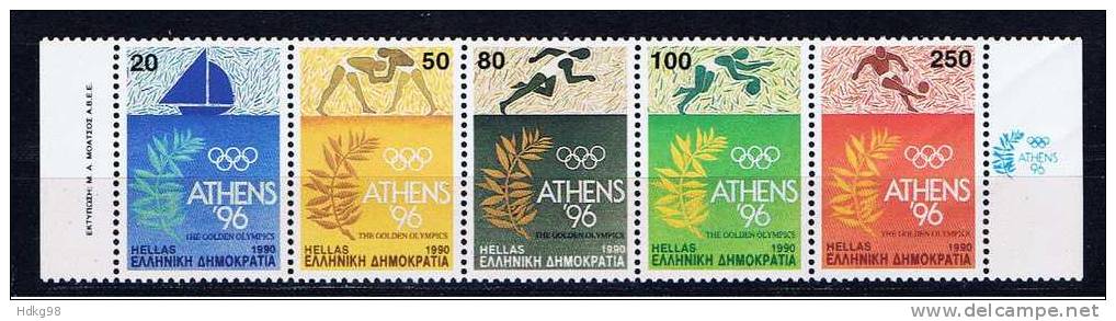 GR Griechenland 1990 Mi 1764-68 Mnh Bewerbung Athens - Unused Stamps